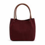 Tote Bag - Premium Woven Fabric Maroon & Brown