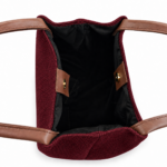 Tote Bag - Premium Woven Fabric Maroon & Brown - Image 5