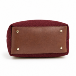 Tote Bag - Premium Woven Fabric Maroon & Brown - Image 6